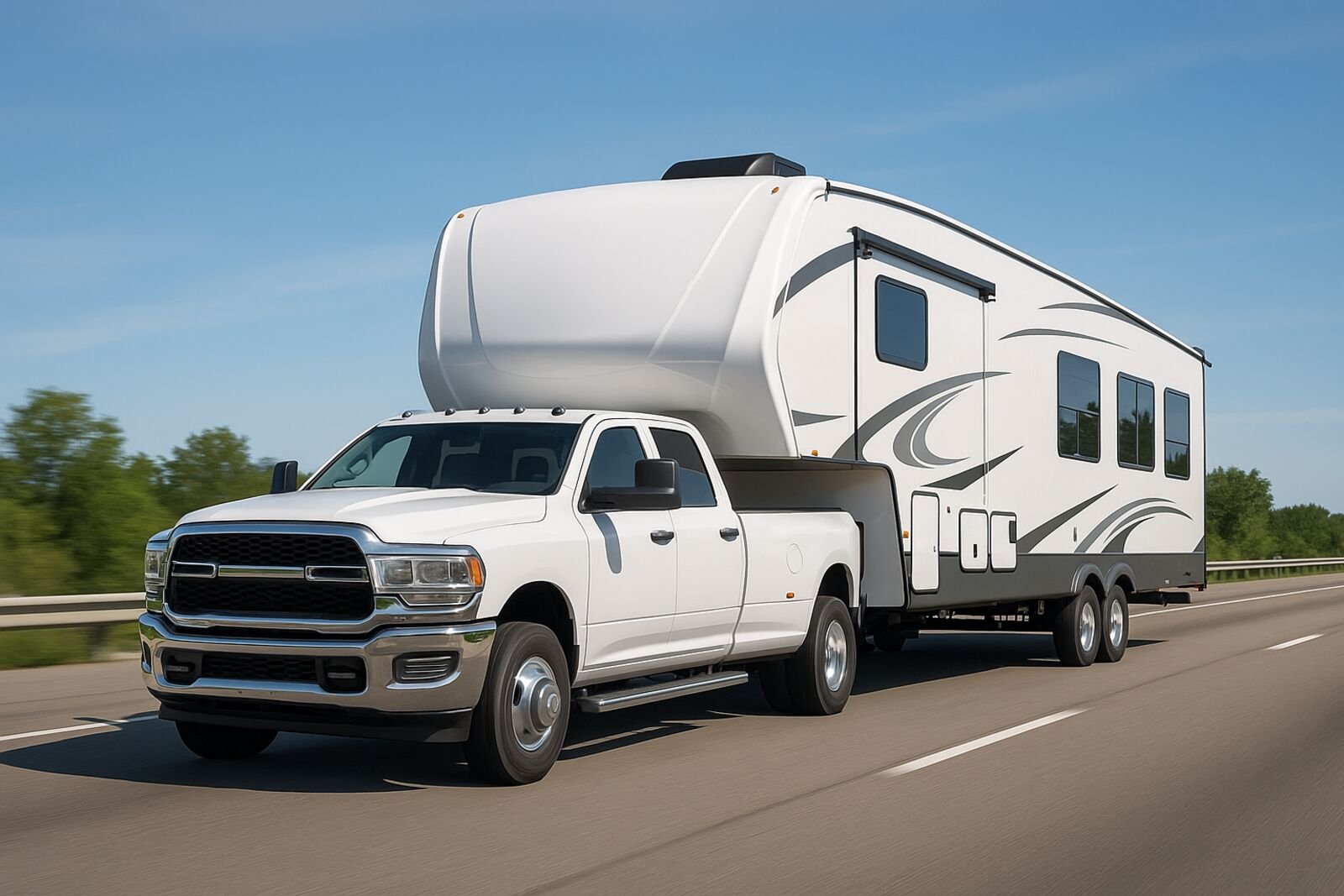 A fifth-wheel RV from the existing Sell and Tow image library